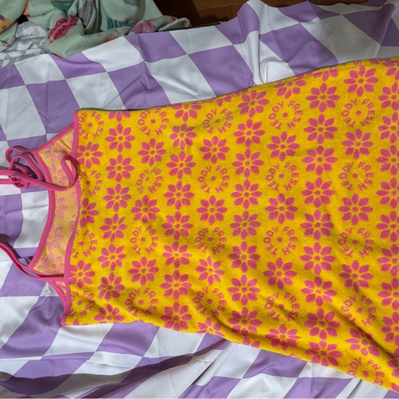 Teddy Fresh Pink and Yellow Floral Mini Dress - Picture 3 of 4